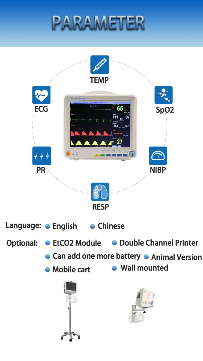 Vital Sign Multi Parameter Patient Monitor Ccu Icu Hospital Equipment ...