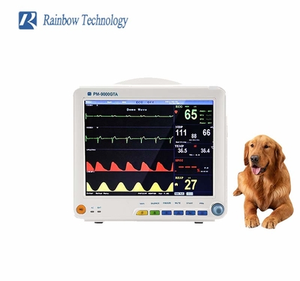 6 Parameters 12. 1'' TFT Veterinary Patient Monitor For Dogs Cats Monitoring
