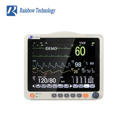 ECG 5 Parameter Patient Monitor HR RESP SPO2 NIBP And Temp with Touch Screen