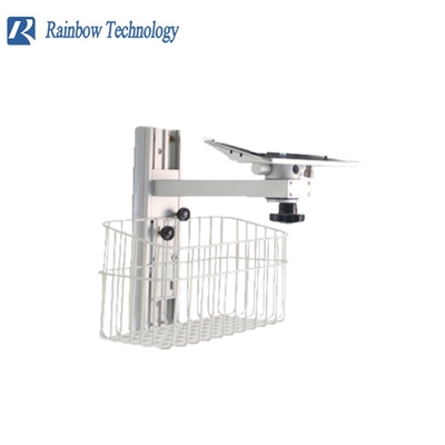 Medical Wall Mounting Bracket For Patient Monitor With Metal Basket
