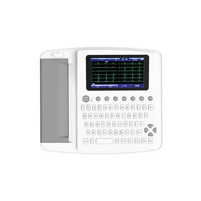 12 Leads 7 Inch Analog Recording Medical ECG Machine With Real Time Data Transfer