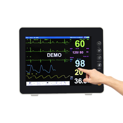 8 Hours Life Multi Parameter Patient Monitor For ECG/ HR/ RESP/ SPO2/ NIBP/ Temp