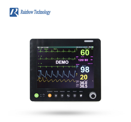 Portable ECG HR NIBP SPO2 RESP TEMP Multi Parameter Patient Monitor For ICU Ward