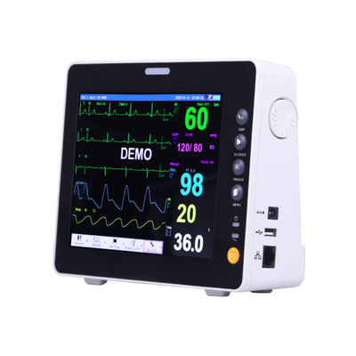 Portable Multi Parameter Patient Monitor with 1 Year Warranty 2 Years Shelf Life and 7-Channel ECG for ICU Use