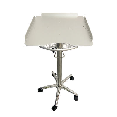 Portable Adjustable Stainless Steel Aluminum Alloy Hospital Trolley/Cart 5 Castors 1 Shelf Modern Design for ECG Machines Clinic