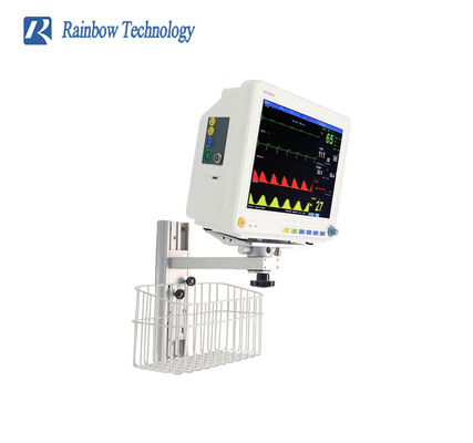 Height Adjustable Aluminum Alloy Patient Monitor Stand Wall Mount Bracket for Hospital Ward Use