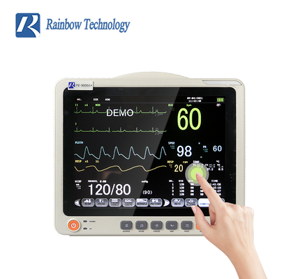 12.1 Inch LCD Patient Monitor Stand Plastic Optional Touch Screen for ICUs and Home Monitoring Kit