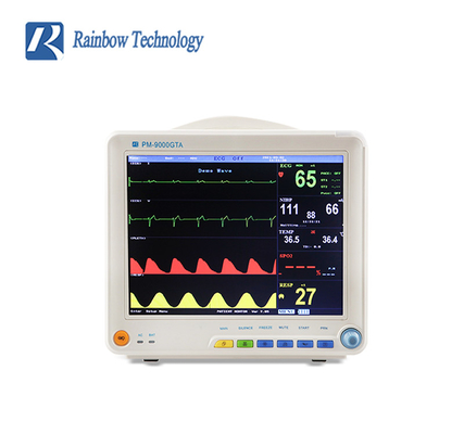 Color TFT 6 parameters 12.1 Inch Portable Vital Sign Multi Parameter Patient Monitor Critical ICU Bedside Monitor
