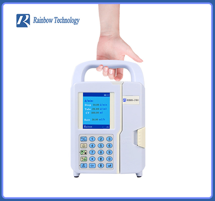 safety Electric Infusion Pump Portable 1.20kg with double bubble alarm