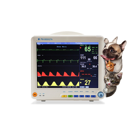 220V 40W Multi Parameter Veterinary Monitor ECG Vet Monitoring Equipment