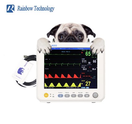 Portable Veterinary Monitoring Equipment 8 Inch Multi Parameter For Pets