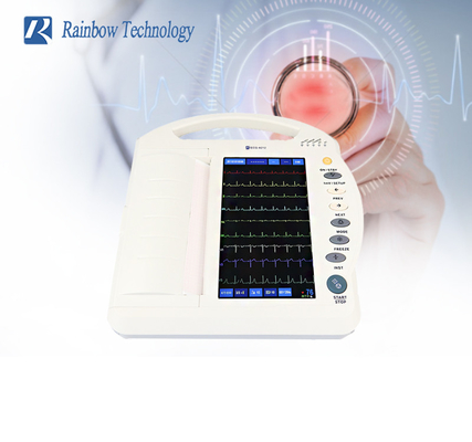 10.1 Inch Touch Screen Automatic ECG Machine digital 12 Channel Electrocardiograph