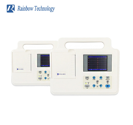 3.5 inch 12 channel Portable Ecg Machine With Printer For Patient