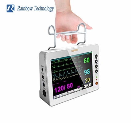 ISO Wall Mounted Portable Patient Monitor Multiparameter 8In With Audio Visual Alarm