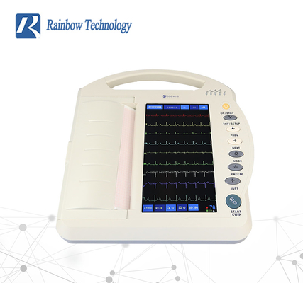 High Resolution Digital 12 Channel Portable ECG Machine With LCD Display
