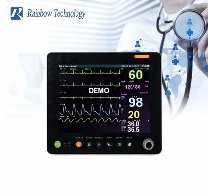 15 Inch Color TFT LCD Vital Signs ICU Multi Parameter Patient Monitor Digital Hand Carried
