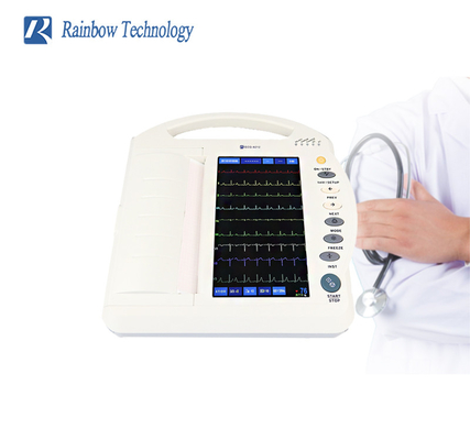 10.1 Inch Touch Screen External Data Transfer 12 Channel ECG Machine With Digital Recording