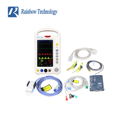 Use Friendly Multi Parameter Patient Monitor ECG/ HR/ RESP/ SPO2/ NIBP/ TEMP