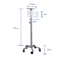 304 Stainless Steel Rolling Patient Monitor Trolley Height Adjustable For Ward