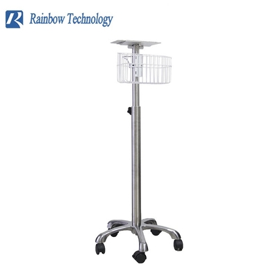 Aluminum Alloy Patient Monitor Trolley With Brake And Handle Height 140CM