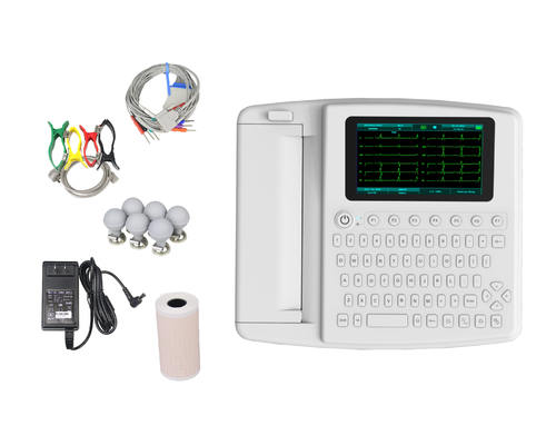 7 Inch EKG Cardiograph Machine 12 Channel ECG Machine PC ECG Software