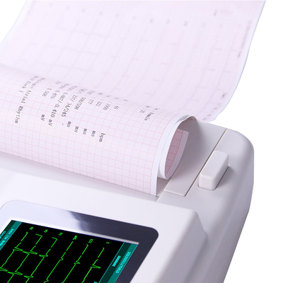 12 Leads 7 Inch Analog Recording Medical ECG Machine With Real Time Data Transfer