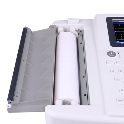 12 Leads 7 Inch Analog Recording Medical ECG Machine With Real Time Data Transfer