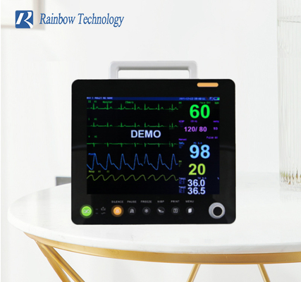 ECG/ HR/ RESP/ SPO2/ NIBP/ Temp Multi Parameter Veterinary Monitor 12.1 Inch Display