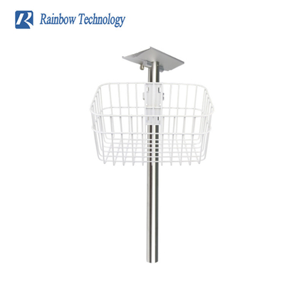 Lightweight 5-Wheel Emergency Patient Trolley With Brake Foldable Handle White Color