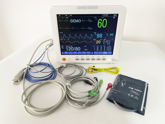 12.1 Inch Rechargeable Patient Monitor Easy To Use USB Interfaces Hospital Household ECG Machine