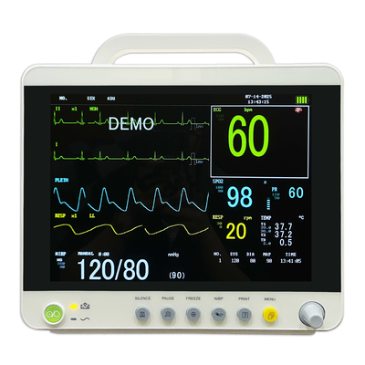 Multiparameter Electric Patient Monitor Medical Clinic Equipment Made of Durable Plastic