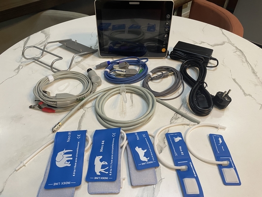 ECG ICU Multi-Parameter Patient Portable Monitor Hospital Equipment Optional ETCO2 Animal Version