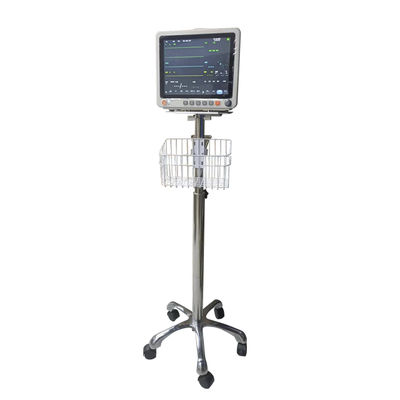6-Parameter Patient Monitor with Trolley Bedside and Electric Power Source 1 Year Warranty