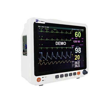 6-Parameter Patient Monitor with Trolley Bedside and Electric Power Source 1 Year Warranty