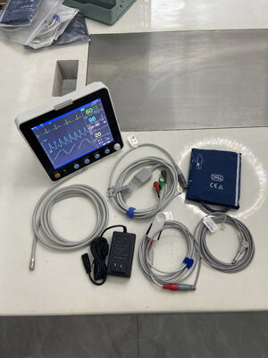 Portable 6 Parameters Multi Parameter Patient Monitor with 8-inch Color TFT Display for Hospital and Clinic