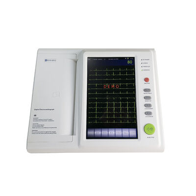 12 Channel Portable ECG Machine with 10 Inch Touch Screen for Hospital and Clinic Use