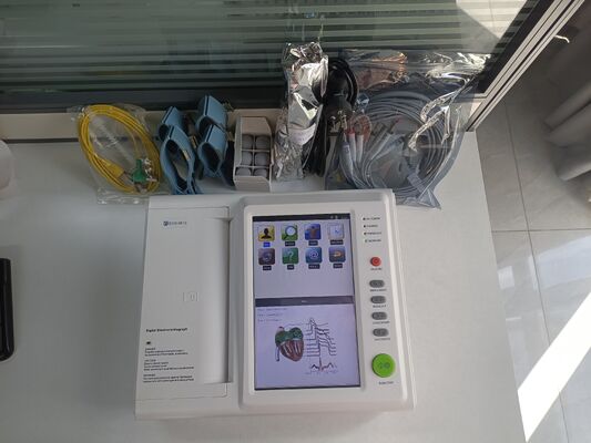 12 Channel Portable ECG Machine with 10 Inch Touch Screen for Hospital and Clinic Use