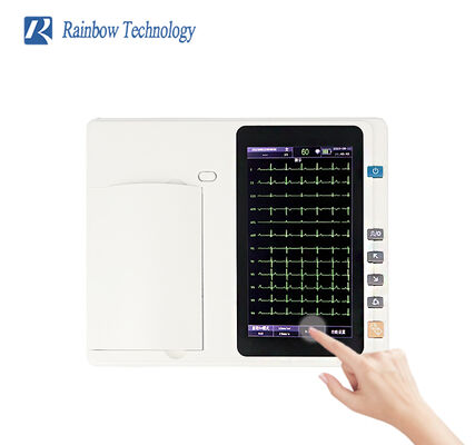Digital 6-Channel ECG Machine with 7 Inch Touch Screen and Thermal Array Printer for Hospitals and Clinics