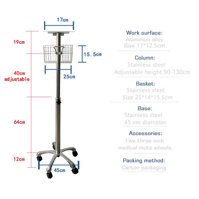 Vital Signs Monitor Cart Hospital Equipment Trolley