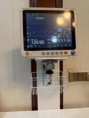 Height Adjustable Aluminum Alloy Patient Monitor Stand Wall Mount Bracket for Hospital Ward Use