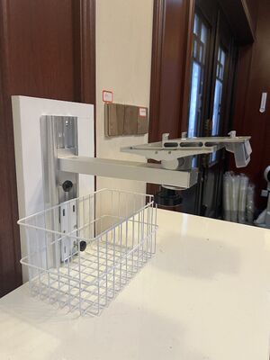 Height Adjustable Metal Wall Mount Bracket for Patient Monitor Support Arm in Hospital Ward