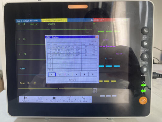 8 Inch Color LCD Display Multi Parameter Patient Monitor ISO Certified Class II Instrument with 1 Year Warranty