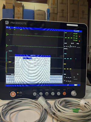 Portable 15 Inch Color LCD Display Multi Parameter Patient Monitor with Trolley/Wall Bracket Mountable and 5 KG Lightweight Design