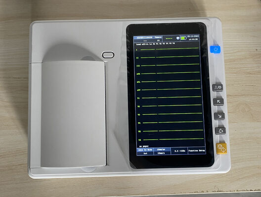 7 Inch Touch Screen Medical ECG Machine with Thermal Array Printer for Real-time/Offline Analysis
