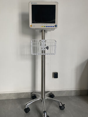 12.1 Inch Color LCD Display Multi Parameter Patient Monitor with ECG/HR/RESP/SPO2/NIBP/Temp Parameters and Trolley/Wall Bracket Mountable