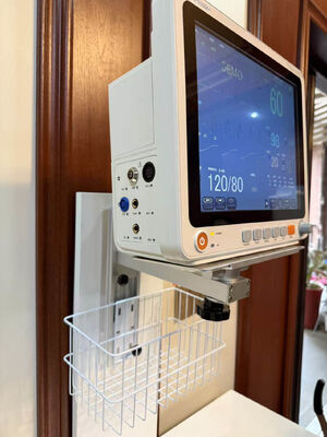 Height Adjustable Aluminium Alloy Wall Mount Bracket for Patient Monitor in Hospital Ward