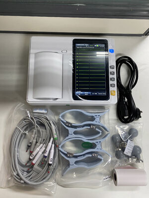 Handheld 3/6-Channel ECG Machine with 7 Inch Touch Screen Thermal Array Printer for Real-time/Offline Analysis