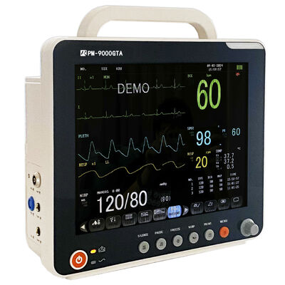 12.1 Inch Color LCD Display Portable Multi Parameter Patient Monitor with Trolley/Wall Bracket Compatibility
