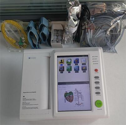 ECG Machine 12 Channel Portable Handheld EKG Monitor with 10.2" Color Touch Screen and Built-in Battery