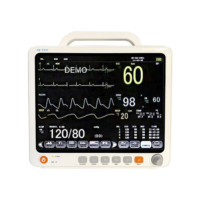 12 Inches Portable Monitoring Device Trolley ICU Multiparameter Vital Signs Monitor